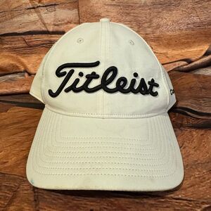 Titleist Hat "SchoolComp" Men's Adjustable White Black Golf Performance Cap